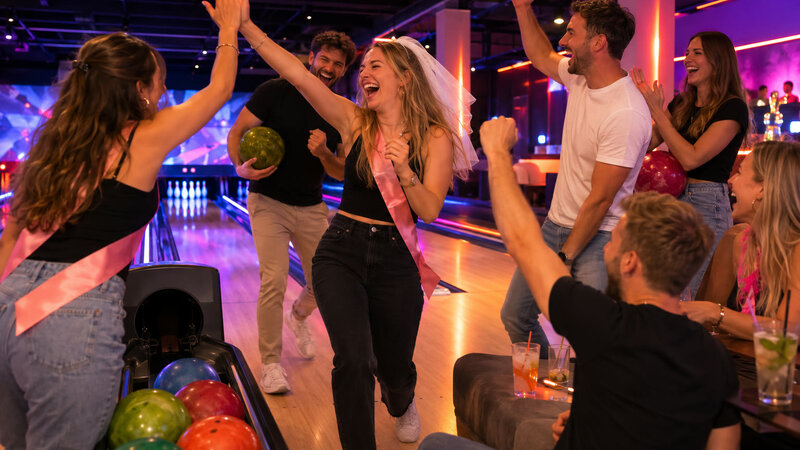 2. Bowling beim JGA in der Action Zone im Wollhouse Heilbronn